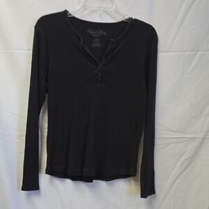 Faded Glory Black Long Sleeve Tee